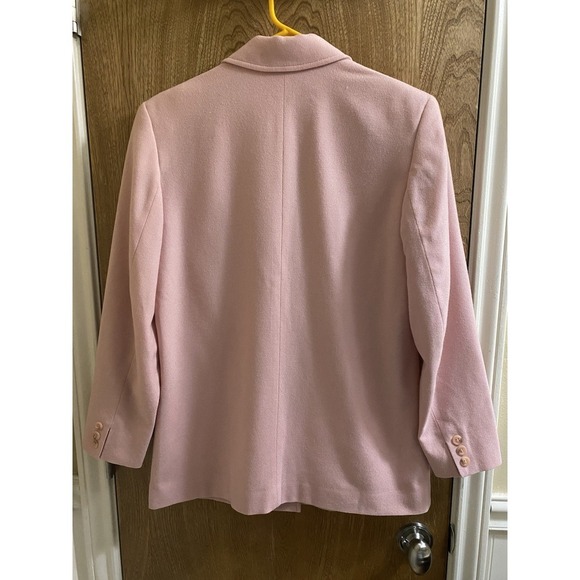 Vintage Pendleton Wool Light Pink Collared Blazer Jacket Women's Size 8 80s 90s - Picture 3 of 16